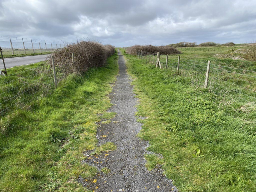 Cycle path before improvement works